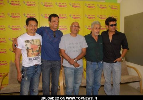 Naseeruddin Shah, Kay Kay Menon, Atul Kulkarni and Ravi Kishen at "Chaalis Chaurasi" at Radio Mirchi in Parel